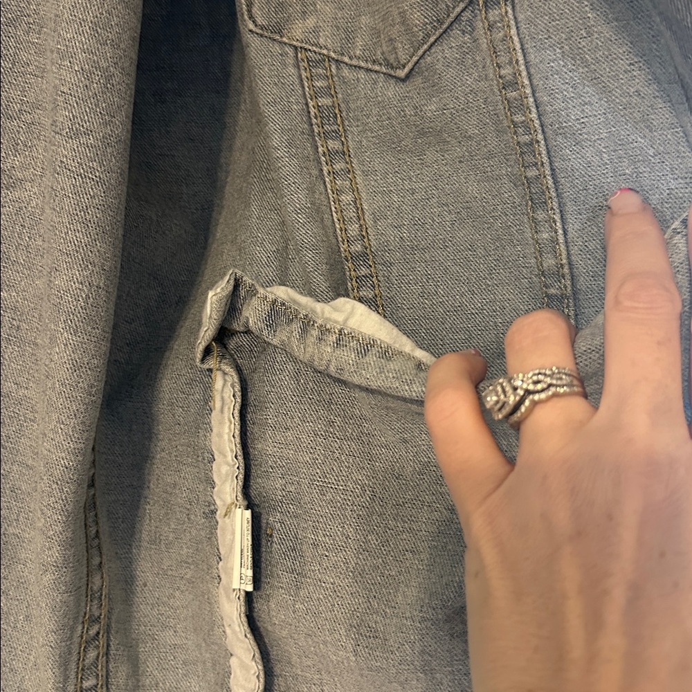 Elia Cher Classic Denim fringe Jacket xl - Picture 5 of 8